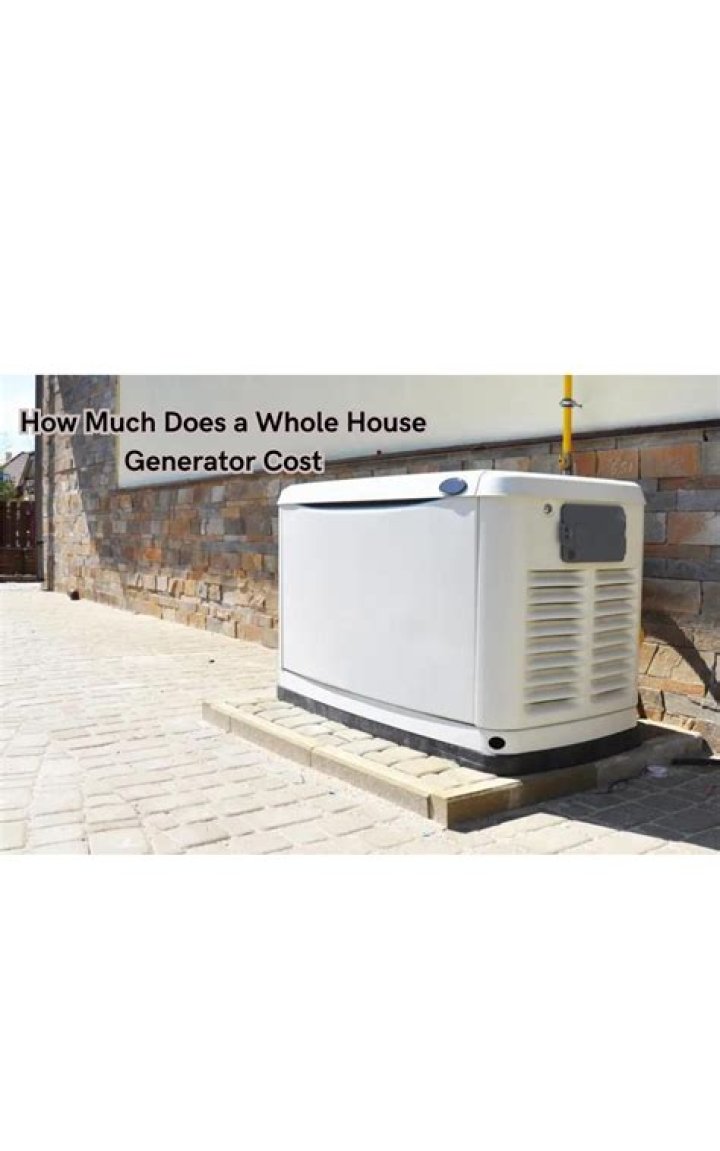 How much does a whole house generator cost